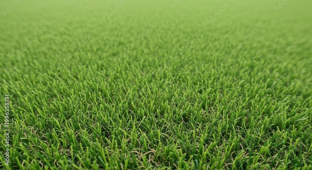 Fototapeta premium Vast expanse of lush green grass under soft natural lighting