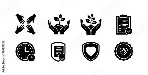 Teamwork and Growth Icons