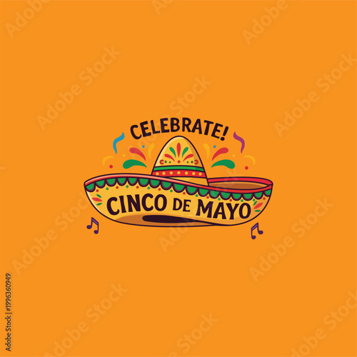 cinco de mayo party poster template, Traditional Mexican celebration on cinco de mayo Festive vector illustration