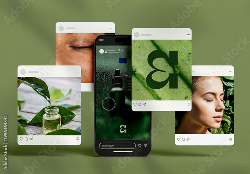 Skincare Social Media Mockup Set