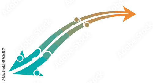 Abstract illustration of dynamic growth and progress