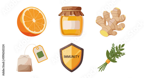 Healthy food and natural remedies for immune support