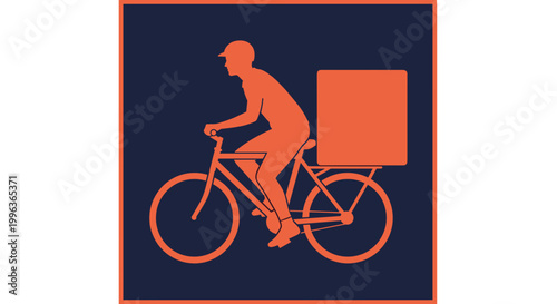 Silhouette of a person riding a bicycle on a dark background