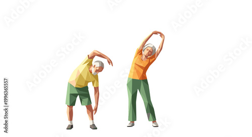 Young children stretching and exercising outdoors