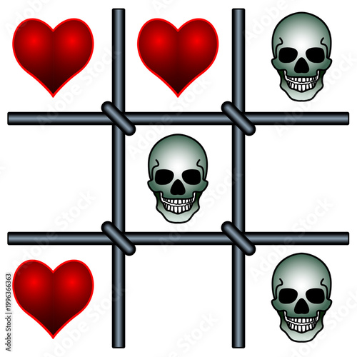 Abstract tic-tac-toe illustration