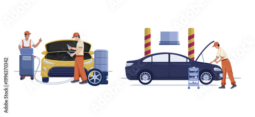 Car Maintenance Service Set