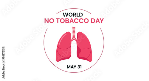 World No Tobacco Day awareness campaign logo.