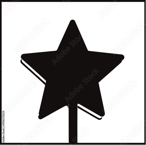 Star (Bookmark): A sharp, five-pointed star outline.