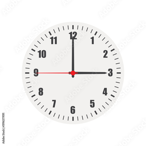 Watch face sketch. At the 3 o'clock position. Vector illustration