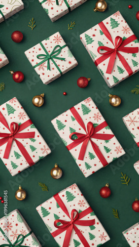 4K Background Green Gift Package