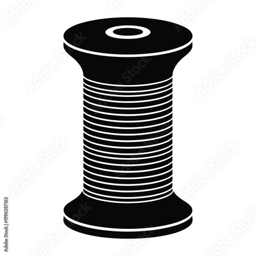 thread spool with horizontal lines silhouette high quality professional detailed modern elegant stylish clean
