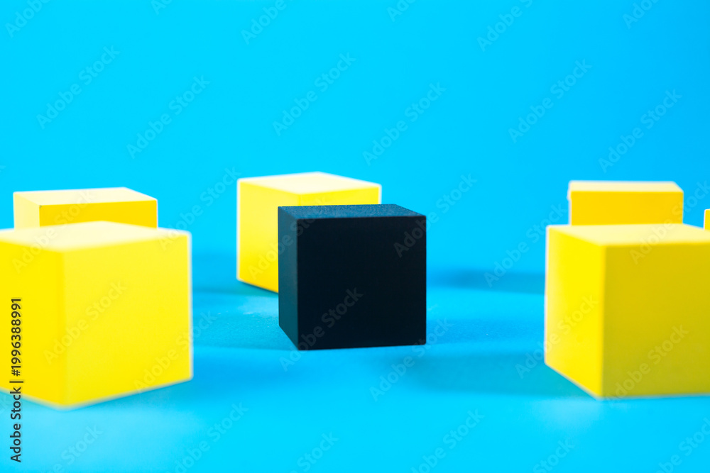 Naklejka premium yellow and black cubes .