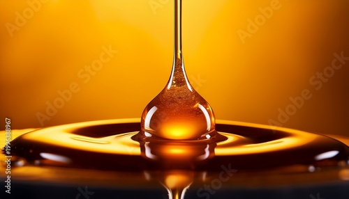 a vibrant drop of golden honey suspended in the air showcasing its smooth texture and natural sweetness