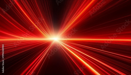 radiant red light streak luminous optical flare effect glowing beam with subtle diffusion and edge softness