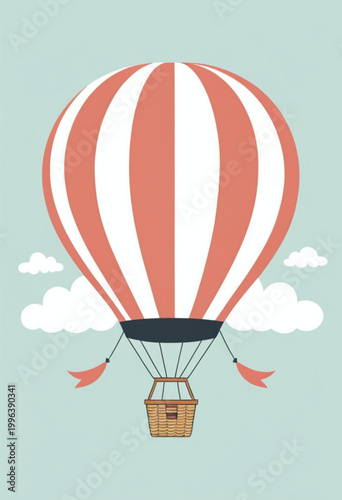 Hot Air Balloon with Basket