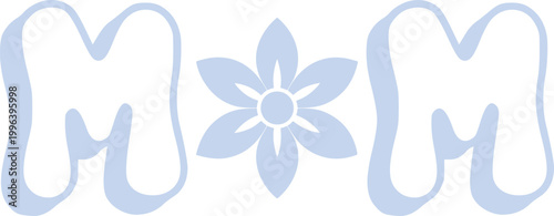 Mom typography clip art design on plain white transparent isolated background for sign, card, shirt, hoodie, sweatshirt, apparel, tag, mug, icon, poster or badge