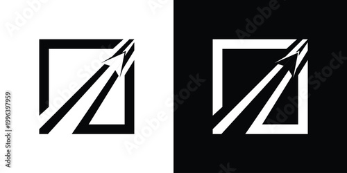 right up arrow logo design inspiration