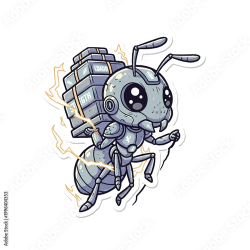 Robot Ant Insect Machine Metallic.