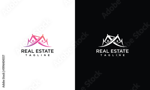 Real Estate Logo With House and Crown Elements