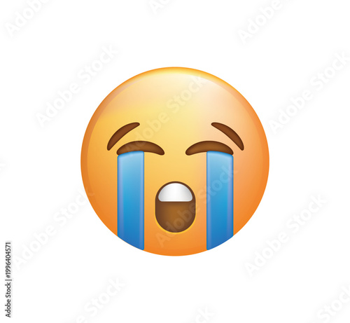 High Quality Loudly crying emoji