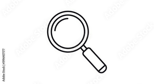 Magnifying glass icon isolated on white background for search and investigation concepts