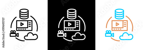 Video Processing on white and black background