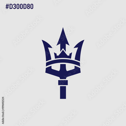 Stylized Trident Symbol of Power and Authority.
