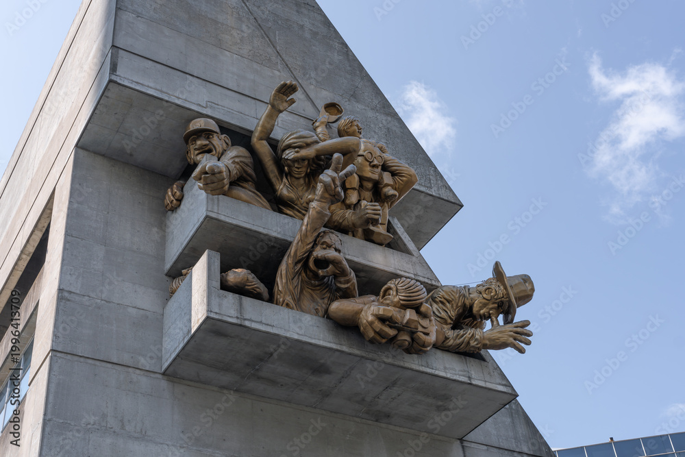 Fototapeta premium The Audience Sculpture by Michael Snow at Rogers Centre Stadium - Toronto, Ontario, Canada