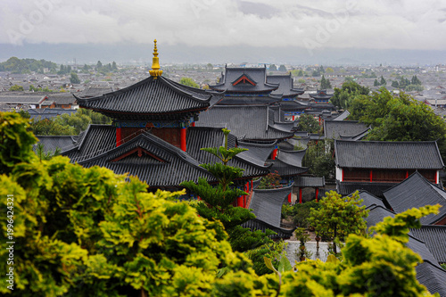 Εκτύπωση καμβά The Mu Family Mansion Architecture in Lijiang Ancient Town