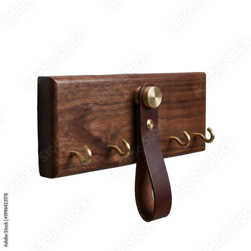 Premium Key Holder Isolated on Transparent Background, High Quality Minimal Key Organizer Accessory