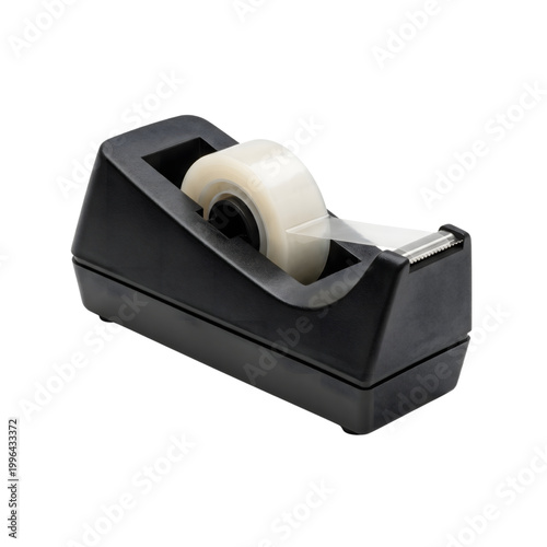 Premium Tape Dispenser Isolated on Transparent Background, High Quality Office Stationery Tool
