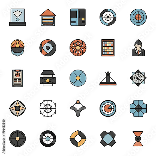 Collection of various target icons.
