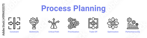 Process Planning Web Icon Banner and Collection