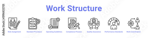 Work Structure Web Icon Banner and Collection