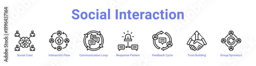 -Social Interaction Web Icon Banner and Collection