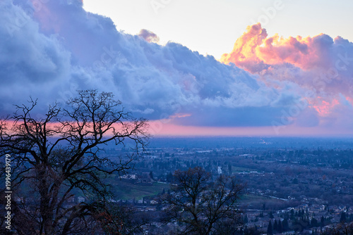Sunset over the valley