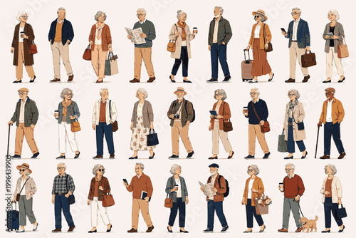 Festival and Party People Pack. Flat People SVG Vector Set with Isolated Modern Human Characters, Full Body Lifestyle Figures, Business, Casual and Everyday Adults, festival and party people