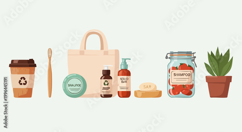 Eco Friendly Zero Waste Sustainable Lifestyle Products Collection.