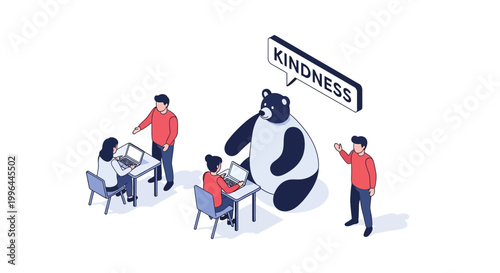 Kindness Panda - Inspiring Teamwork and Positive Collaboration in the Workplace.