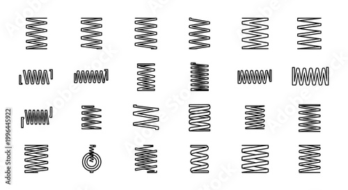 collection of various spring coil designs different types of metal springs