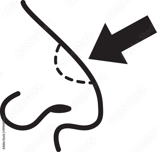 Nose cosmetic surgery rhinoplasty icon