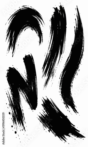 abstract black set ink splatter burst paint splash chaotic starburst shape dynamic grunge texture.