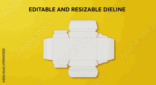 Editable Packaging Dieline Template for Box Design and Manufacturing
