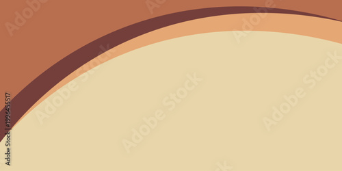 Layered Wavy Background. Wavy Chocolate Illustration. Flowing Melted Coffee. Earthy Soft Brown Color. eps 10