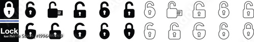 Lock icons set. Padlock symbol collection. Security symbol.