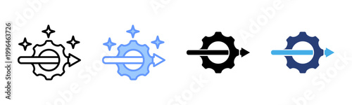 Breakthrough icon set multiple style collection