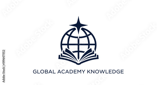 Global Education Concept with Open Book and World Globe