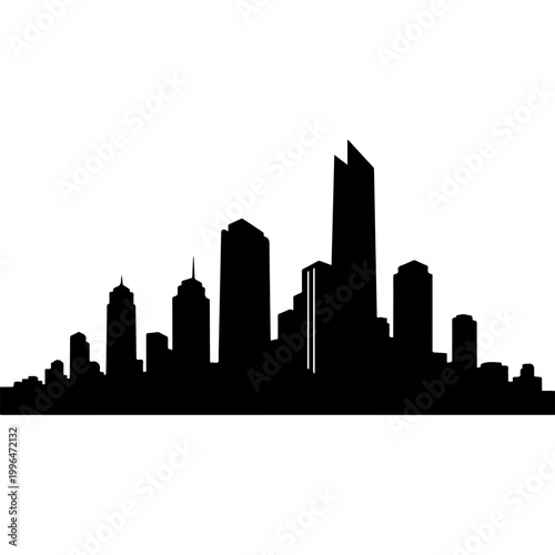 Modern Skyline Vector Illustration - Minimalist Cityscape