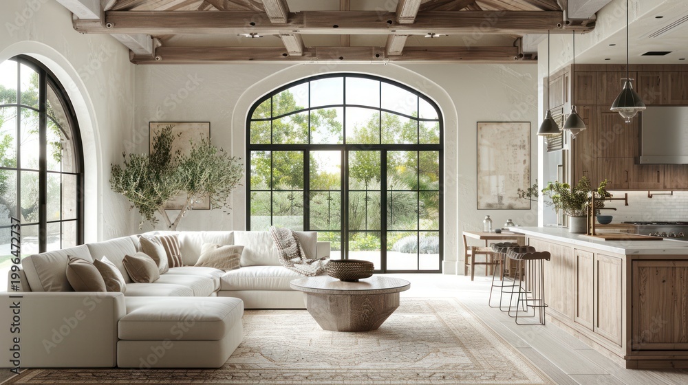 Fototapeta premium Modern Farmhouse Living Room