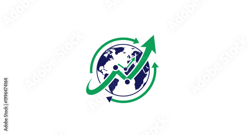 Global Growth and Financial Progress Concept with Earth